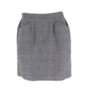 Moods by Krizia Pencil‎ Skirt Womens Size 12 Black Checks Pockets Zip Closure